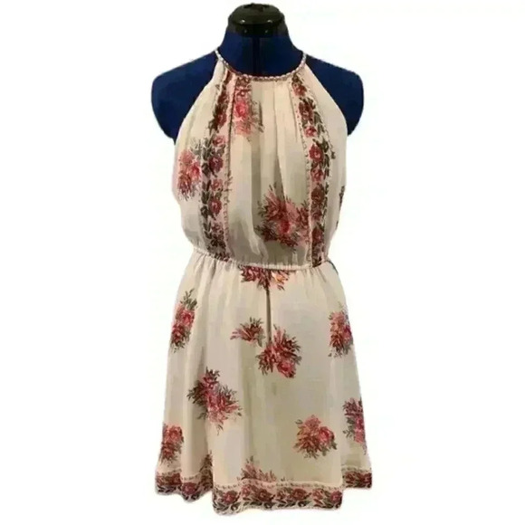 JOIE VALETTA SILK FLORAL DRESS PINK / WHITE SIZE SMALL - Picture 3 of 7